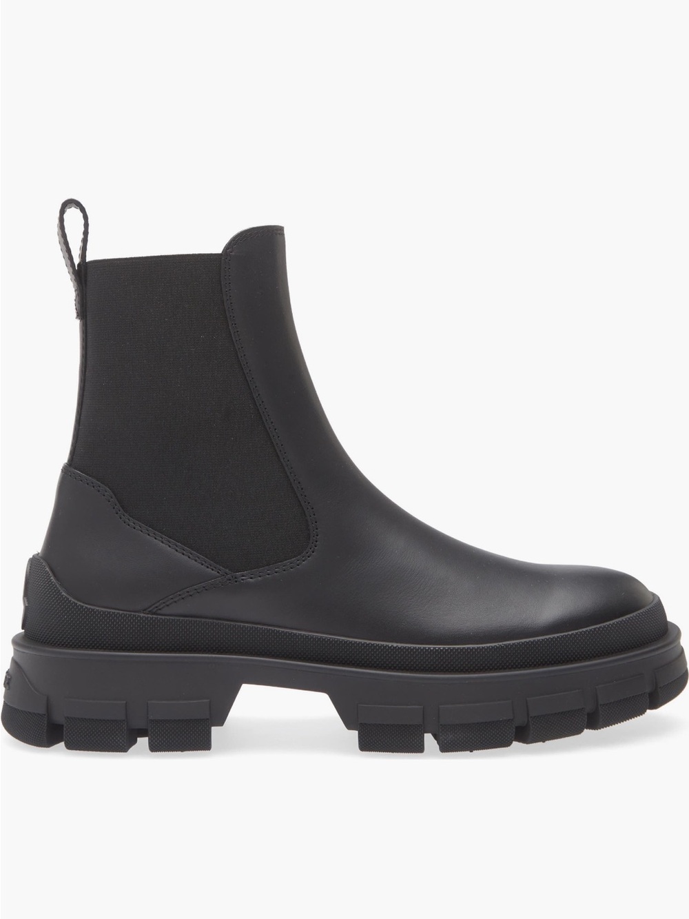 Moncler Hevea Black Chelsea Lug Sole Boot - Women